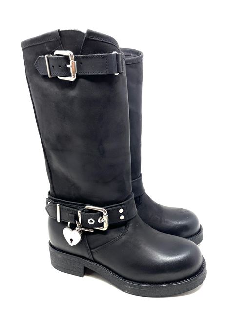 Damen-Bikerstiefel mit Herzanhänger IL LACCIO | 2040SULIVANNERO